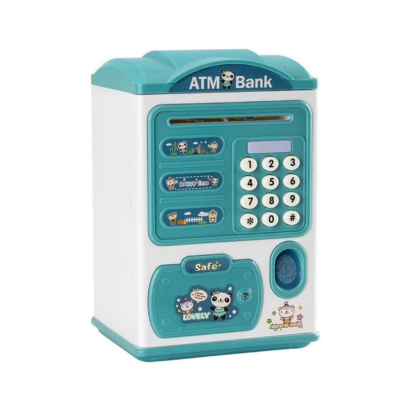 Piggy Bank Children Can Enter and Exit Password Fingerprint Piggy Bank Cartoon Code Box Electric Toys for Boys and Girls Gifts
