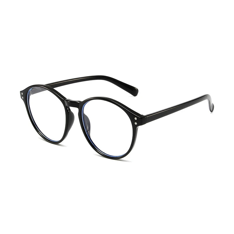 DOISYER  Newest Retro Round Frame Rivet Cheap Anti-Blue Light Glasses Wholesale Transparent PC Frame Optical Glasses