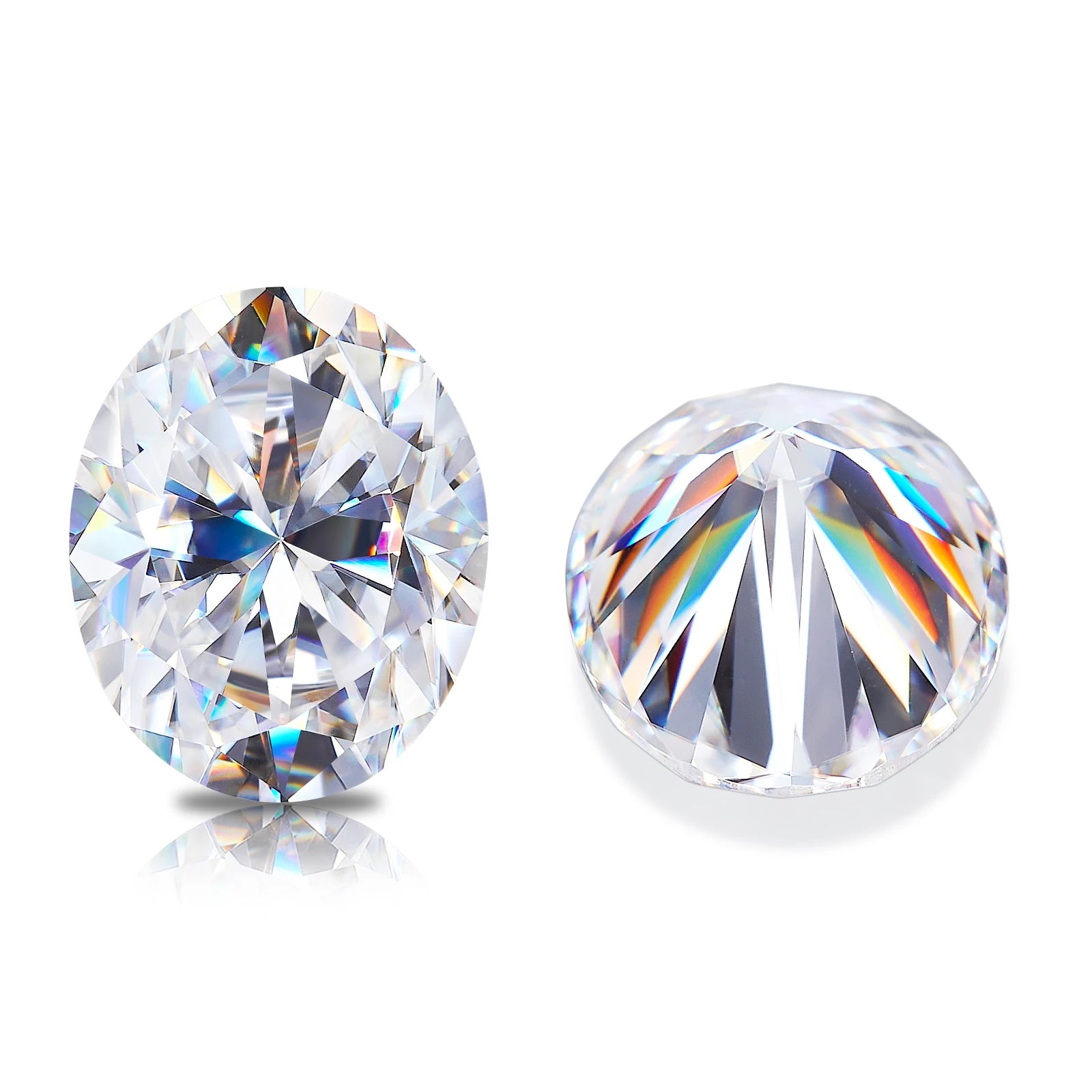 Holycome Full Size D VVS1 Super White Oval Shape Loose Gemstone Moissanite Diamond  Certificate Oval Cut Moissanite