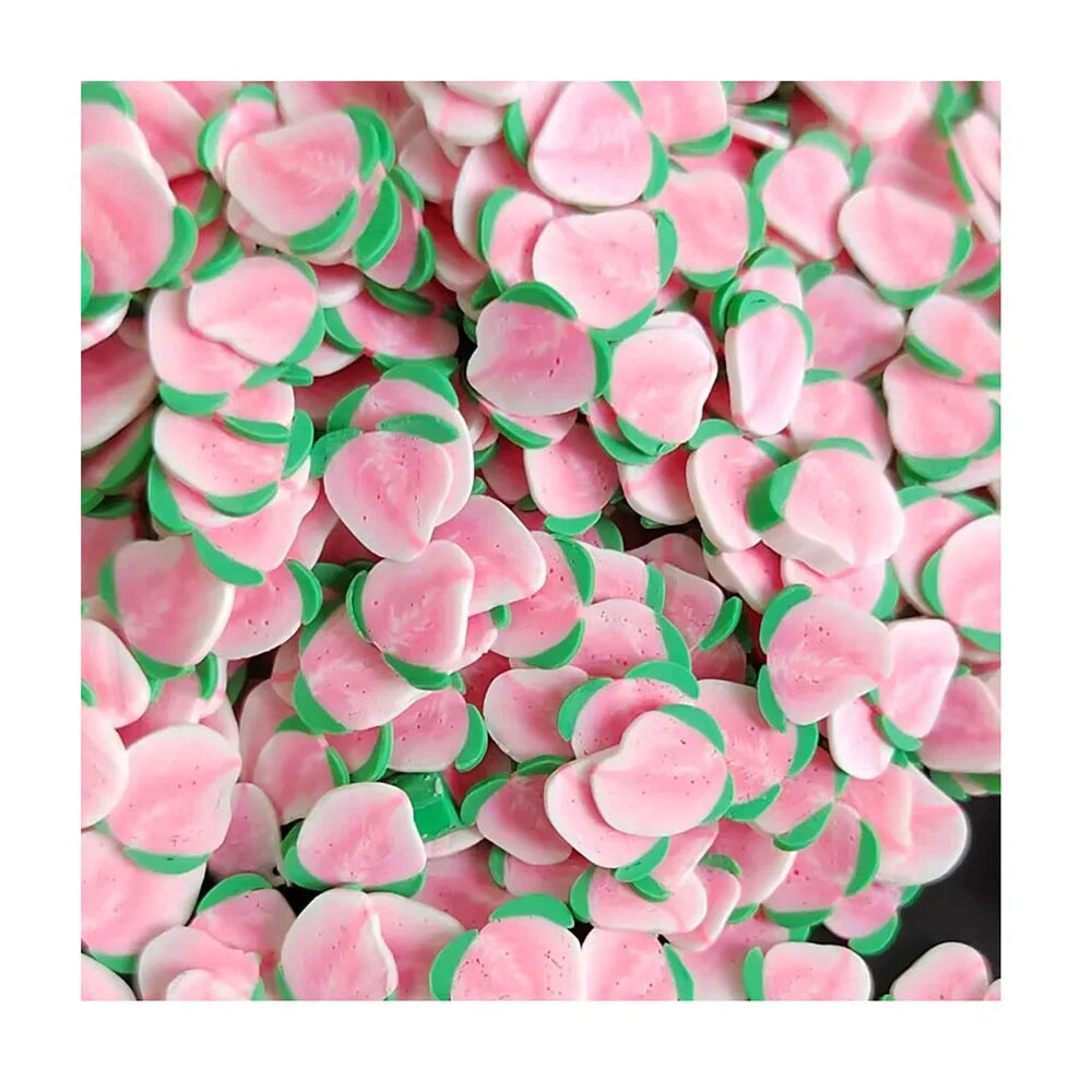 500g/Lot 5mm Sweet Peach Polymer Clay Slice Sprinkles Fruits DIY Slime Tumbler Shaker Nail Art Decor