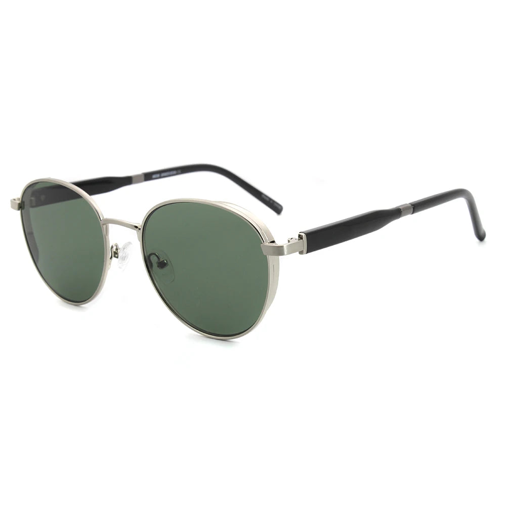 Top Fashion Unisex Sunglasses Round INS Metal Pilot Shades with Gold or Silver Frame Designer Brand Eyewear