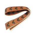 Customized Embroidery Fabric Webbing 120cm Floral Braided Belt for Sewing Clothing Bags Hats 100% Polyester Brown Printed