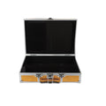 Aluminum Tool Box Case Portable  Metal Briefcase Toy Box Portable Carrying Case for Measurement Instruments Golden