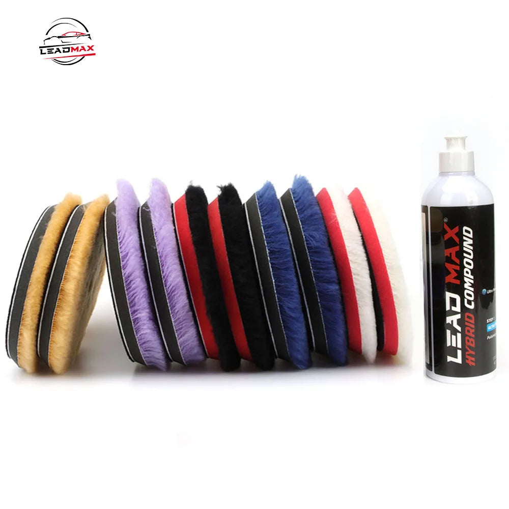LEADMAX 6 Inch Hot Selling Korea DA Wool Buffing Pad for Car Care Polishing Customizable OEM Support for Car Bodies