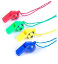 Hot Sale Outdoor Sports Lanyard Plastic Football Referee Whistle Custom