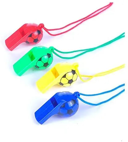 Hot Sale Outdoor Sports Lanyard Plastic Football Referee Whistle Custom