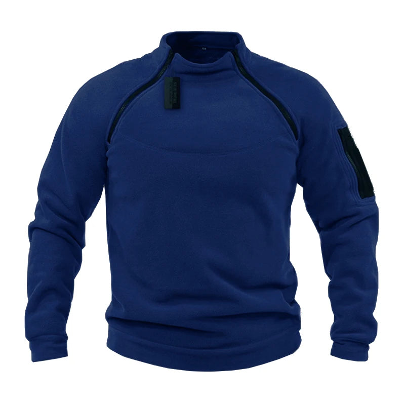 Wholesale Men's Fleece Pullover Sweatshirt Sweater Outdoor Tactical Fleece Jacket Windbreaker for Hunting Traveling