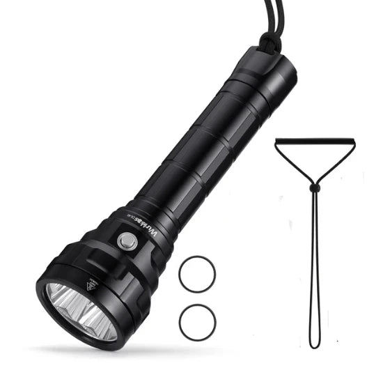 2024 Wholesale High Quality 5000lm IPX8 Waterproof Aluminum Alloy Multi-Function Flashlight Powerful Underwater Torch for Diving