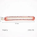 Canyuan Korean Big Diamond Hairpin Thin Long pink Acetate Hairpin for Women