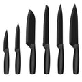 Stellar New 6-Piece Stainless Steel Chef Knife Set Non-Stick Coating Colorful PP Ambidextrous Handles Modern Design 3Cr13 Knives