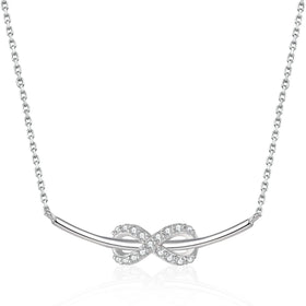 Fashion Women's Jewelry Necklace Classic Infinite Zircon Pendant Necklace 925 Silver Women