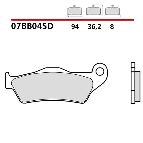 Brembo TM MX 125 96-23 Standard Front Toe Caps Quality Front Pads for Motorcycles