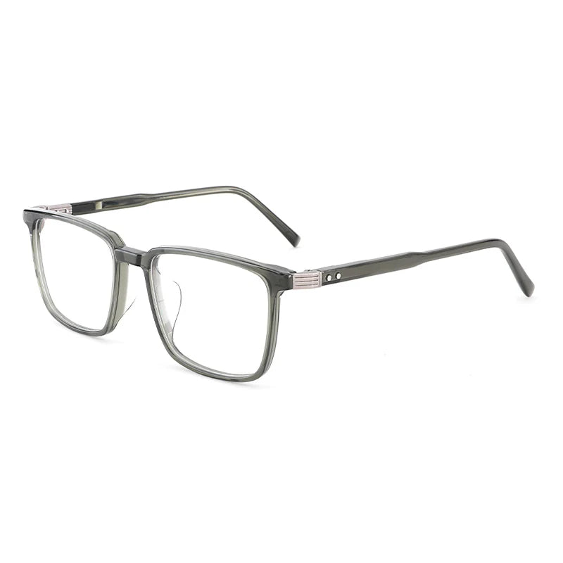 Wholesale New Design Fashionable Acetate Optical Frames Protect Eye Men Square Metal Eyeglasses