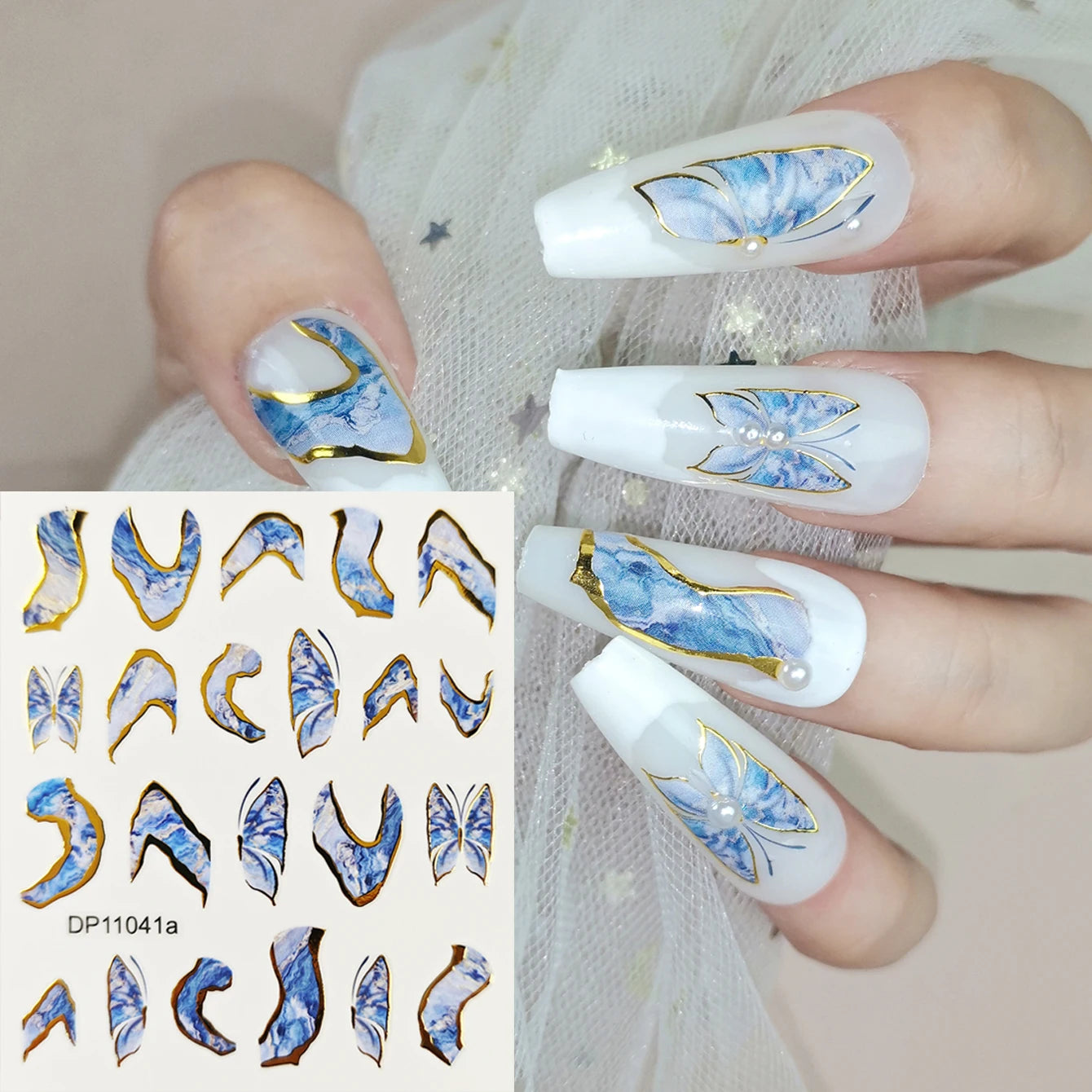 Custom OEM Colourful Style Nail Art Stickers French Luxury Nail Charms Accessories Women Makeup Waterproof Nail Sticker Decals
