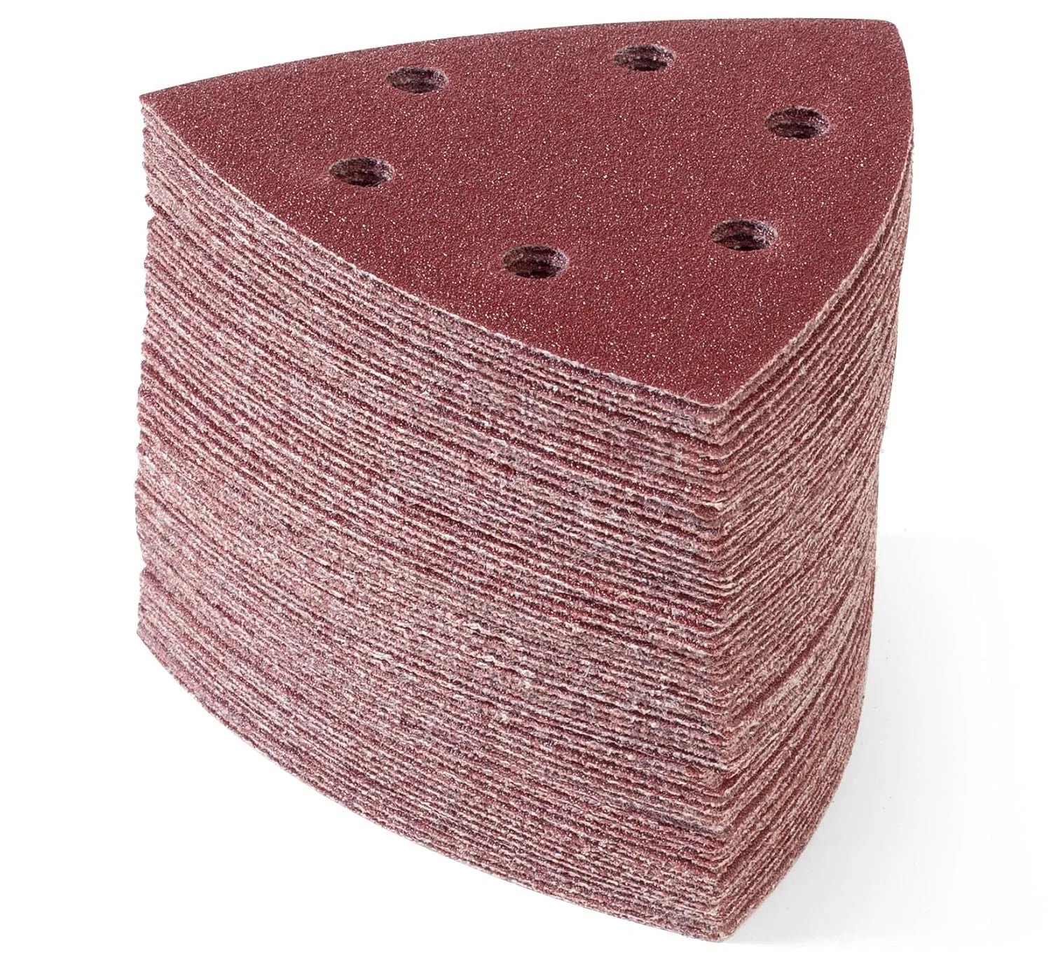 DE Warehouse 24H Shipping 60PCS 93mm Delta Triangle Sanding Sheets 40-240 Grit Mixed 6-Hole Dust-Free Hook & Loop Sander Pads