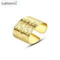 SP-LAM Fashion Design Fancy Band Charm Gold 2021 Hot Sale Authentic Face Elegant Wide Ring