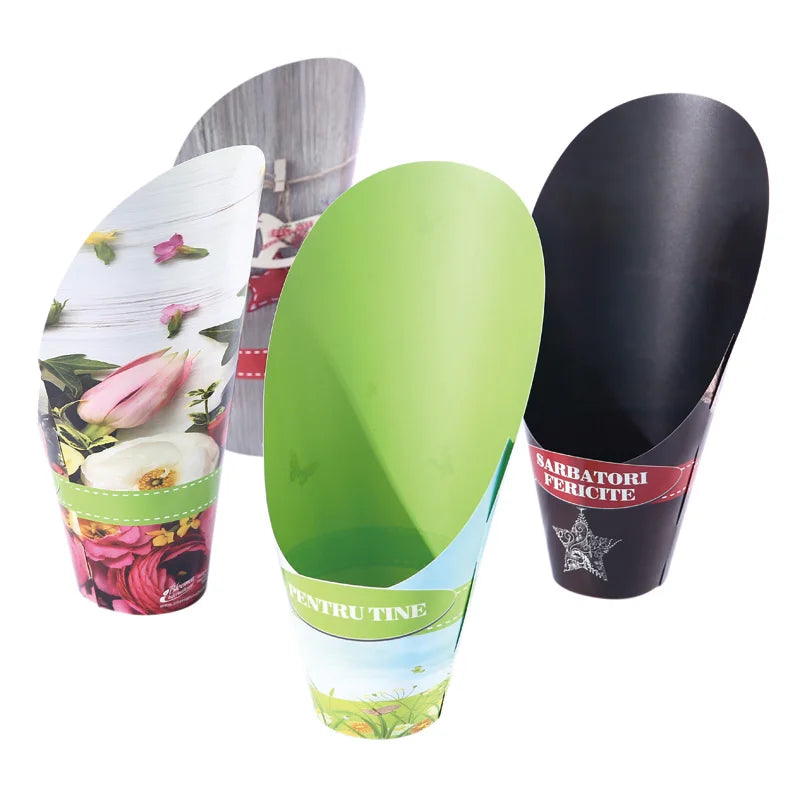 Novelty Waterproof Flower Vase Pot Plastic Covers for Easter Festival Plant Pot Wrapping