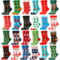 Whale Wholesale Custom Holiday Socks Santa Reindeer Gingerbread Candy Pattern Novelty Fun Women Christmas Socks