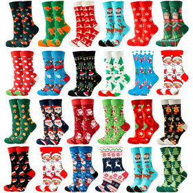 Whale Wholesale Custom Holiday Socks Santa Reindeer Gingerbread Candy Pattern Novelty Fun Women Christmas Socks