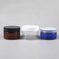 100g 120g 150g Empty Large Cosmetic Cream Jar 3oz 4 oz 5oz PET Plastic Wide Mouth Container with Lids for Beauty Products