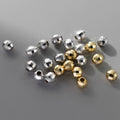 Hot Sale 925 Sterling Silver Gold Plating Multi-faceted Round Charm Beads for Jewelry Making Accessories Supplies