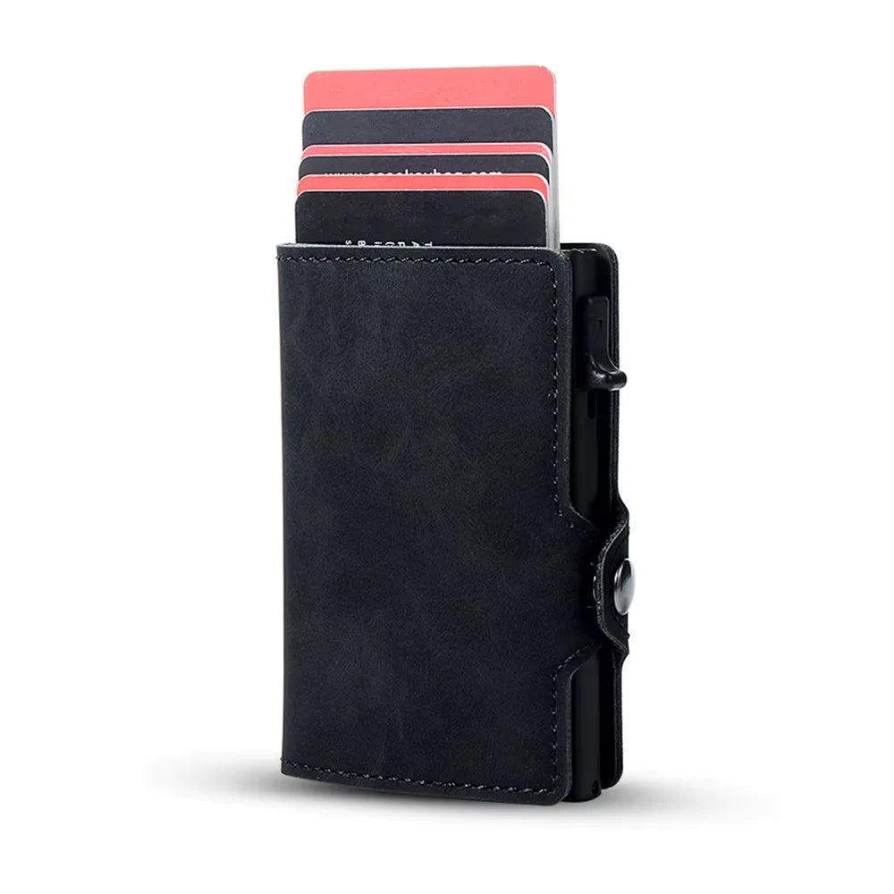 Rfid Blocking Minimalist Wallet for Men Women with Pop up Function Mini Card case Hot Selling Christmas Gift