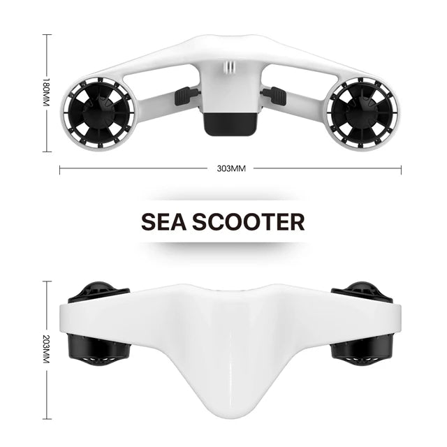 Camolech Dual Motor Water Scooter 40M Waterproof with Camera Mount for Scuba Diving Snorkeling