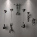 DREA European Vintage Style Resin Climbing Man Wall 3D Art Figure Creative Hanging Living Room Decor