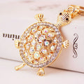 Wholesale Diamond Turtle Key Chain Metal Turtle Cute Sparkling Turtle Keychain for Bag Pendant