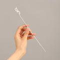 Vintage Silver Plated Metal Alloy Chinese Style Chop Stick Simple Beautiful Women Stick Pin Buyao Hair Accessories