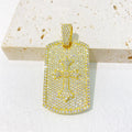 S925 Silver Moissanite Hip-Hop Fashion Custom Full Diamond Square Pendant for Necklace