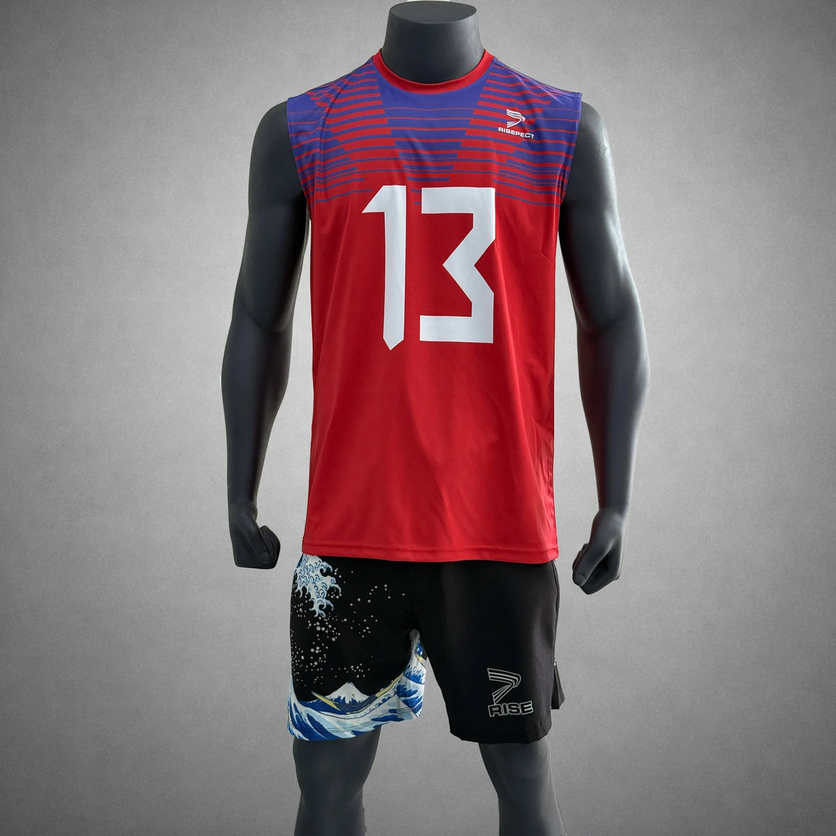 Wholesale Fast-dry Volleyball Plain Sublimation Singlets Sleeveless Volleyball Uniforms Volleyball-Jerseys-Men-Maroon-Blue