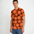 Fitspi Basketballs 3d Printed T Shirt for Man 3d Unisex Polyester Loose Fitness Tops Hip Hop Beach Male Tees