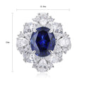 Lanphear Best Selling Jewelry Oval Cut Lab Created Gemstone Ring Fashion 925 Sterling Silver Lab Grown Sapphire Engagement Rings