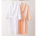Custom Soft 100% Cotton Luxury Waffle Bathrobe for 5 Star Hotels Embroidered Logo Adults Robe