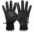 Hot Sale Black Zipper Ridding Gloves Touch Screen Warm and Waterproof Movement Mountaineering Ski Gloves