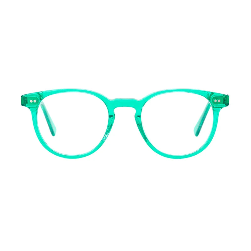 Fashion Round Frame Anti-blue Radiation Glasses Acetate Men Women Blue Light Blocking Glasses Eyewear