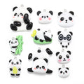 10 Styles Resin Cute Bamboo Panda Charms Chinese Cartoon Resin Animals Pendant Flatback DIY Jewelry Making W380