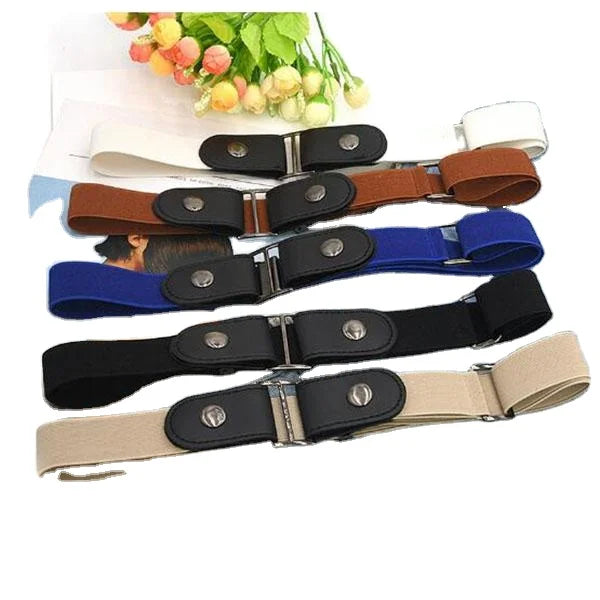Epsilon Belt Buckle Free Waist Stretchy Adjustable Waistband Lazy Comfortable Buckle Free Invisible Elastic Waist Belt