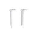 Wholesale S925 Sterling Silver Long Tassel Earrings Trendy Happy Letter Ear Jewelry for Women and Girls Hot Selling