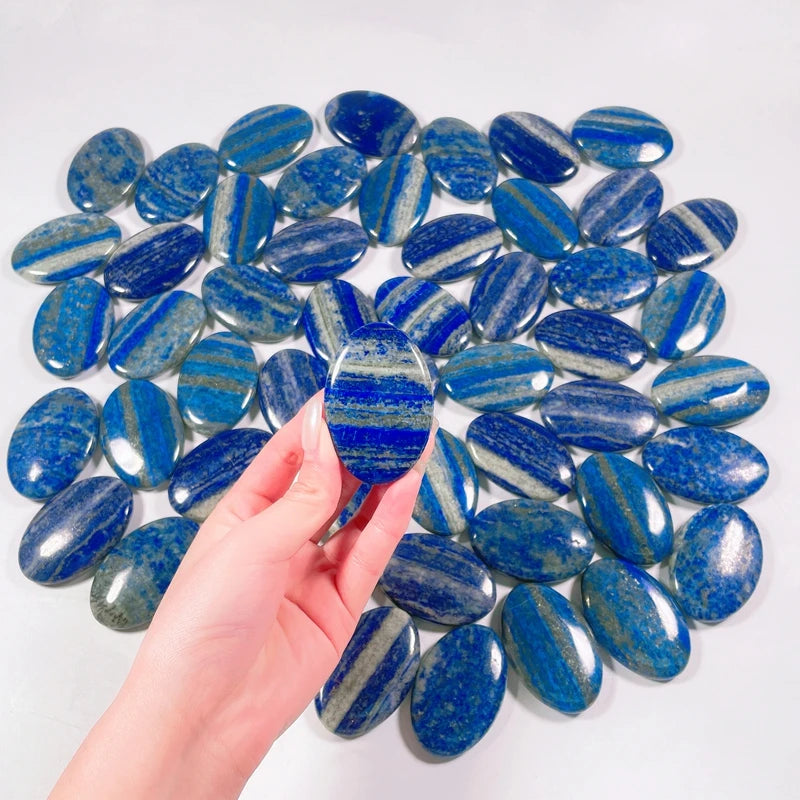 Hongzhuo Best Seller Spiritual Healing Lapis Lazuli Palm Stone Hot Hot Semi-Precious Crystal Craft Gift