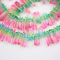 HZ Electroplating Rainbow Aura Quartz Vug Titanium Bismuth Crystal Cluster Points Colorful Aura Quartz Crystal Towers