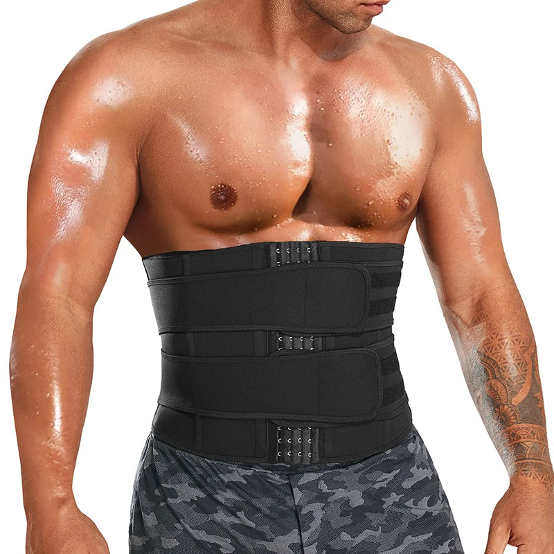 Wholesale Men Fajas De Gym Back Support Sweat Waist Trimmer Fajas Lumbares Neoprene Waist Trainer