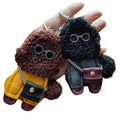 2024 New Bag Charm Car Keychain Pendant Leather Cartoon Plush Dog Luxury Designer Keychain Bear Key Ring Accessories Bag Charm