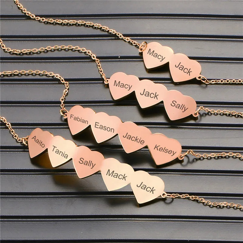 2021 Customizable Stainless Steel Rose Gold Name Bracelet Non-Allergic Glossy Band for Family & Lovers for Weddings & Gifts