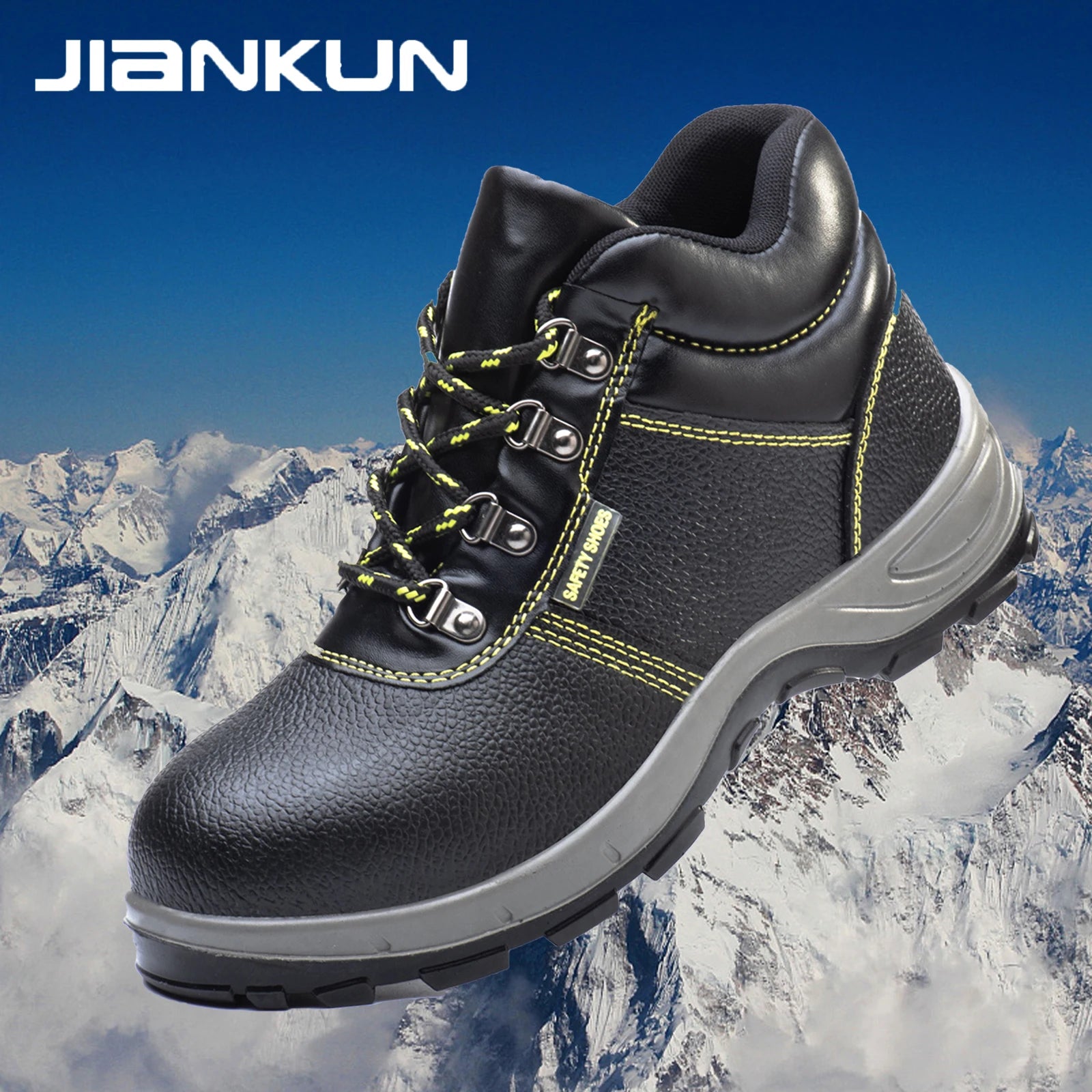 JIANKUN CE S3 Waterproof Breathable Mesh Microfiber Leather Safety Steel Toe High Cut Boots for Industrial Construction Work Men