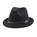 Winter Autumn Elegant Lady Gangster Trilby Felt Homburg Church Classics Fedora Jazz Hat for Gentlemen Women