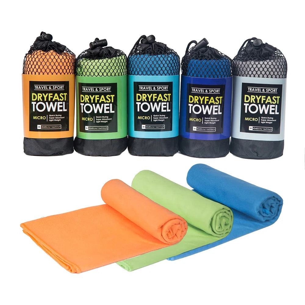 Camping Accessories Quick Dry Microfiber Towel for Travel Hiking Yoga Workout and Backpacking