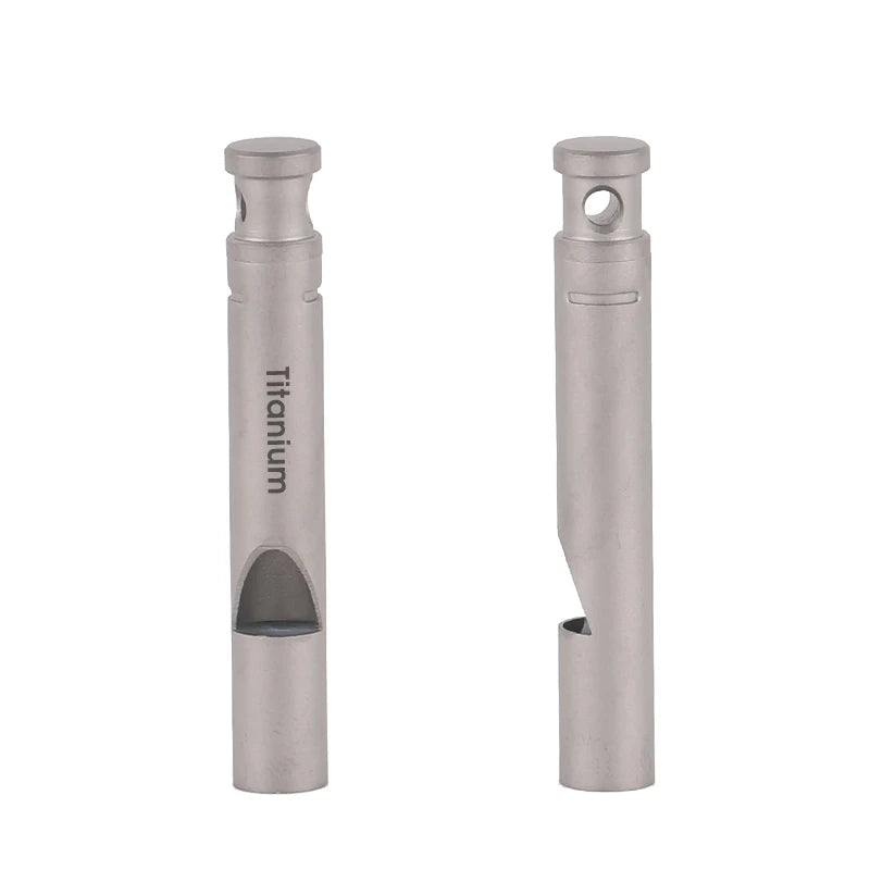 Ultralight Pure Titanium Whistle High Frequency Outdoor Camping Hiking Survival Whistle With Lanyard Cord Wholesale MegaBDM