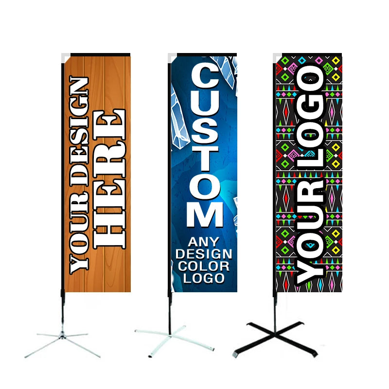 Shenzhen Factory Custom Rectangle Flying Square Banner 72-Hour Delivery Advertising Roadside Promotion Display 72-Hour Promotion
